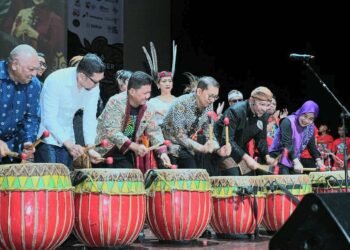 Menteri Kebudayaan RI, Fadli Zon di acara Satu Dekade Indonesia Drum & Perkusi Festival (IDPFEST) 2026 di Gedung Teater Besar Taman Ismail Marzuki, Jakarta, Sabtu 5/9/2026.(Foto: Dok. Kemenbud)