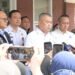 Menteri Perhubungan Dudy Purwagandhi saat memberikan keterangan media di Bandara Soekarno-Hatta, Senin (7/9).(Foto: Humas Kemenhub)