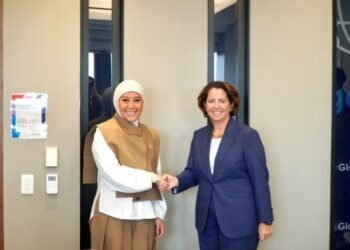 Menteri Komunikasi dan Digital Meutya Hafid bersama President Microsoft Global Affairs Lisa Monaco di New York, Amerika Serikat, Rabu (23/09/2026).(Foto: Humas Komdigi)