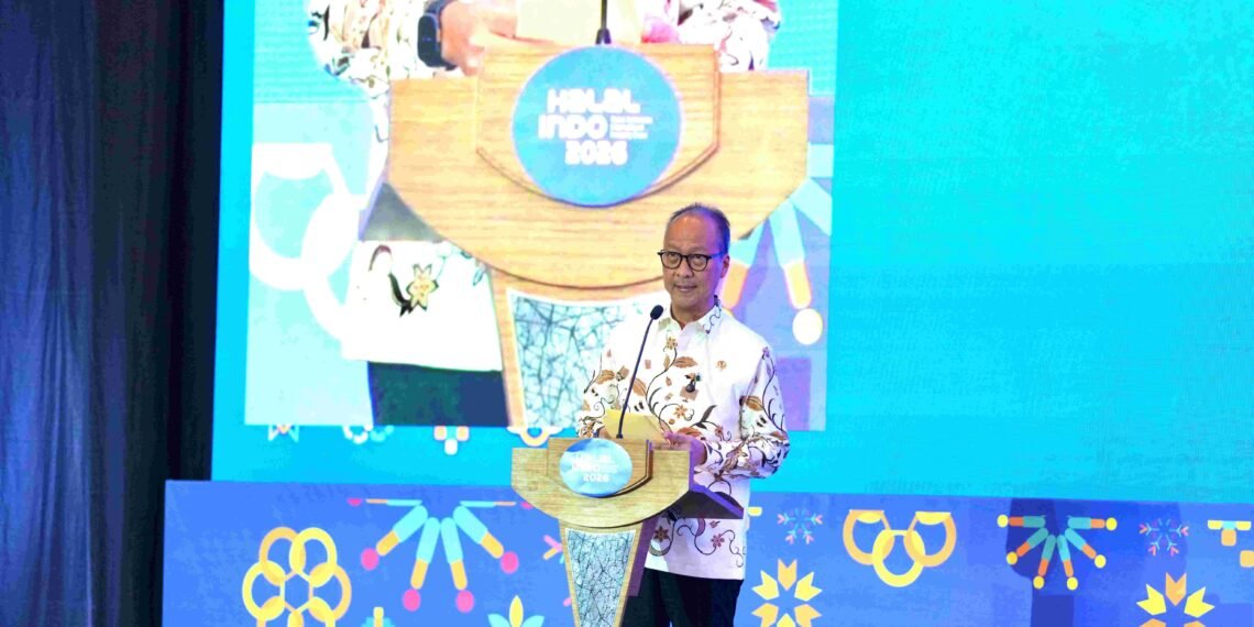 Menperin Agus Gumiwang Kartasasmita di acara Industrial Festival x Halal Indo 2026.(Foto: Dok. Kemenperin)
