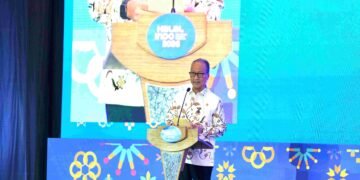 Menperin Agus Gumiwang Kartasasmita di acara Industrial Festival x Halal Indo 2026.(Foto: Dok. Kemenperin)