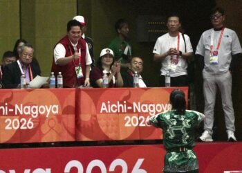 Menpora RI Erick Thohir memberikan lecutan motivasi bagi para atlet untuk memberikan penampilan terbaik dan meraih medali emas di arena Asian Games 2026. (foto:Gilang/kemenpora.go.id)