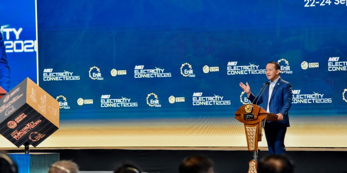Menteri Energi dan Sumber Daya Mineral (ESDM) Bahlil Lahadalia di acara Electricity Connect 2026.(Foto: Humas Kementerian ESDM)