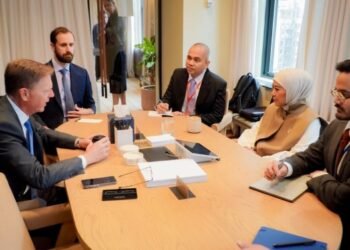 Menkomdigi Meutya Hafid beserta jajaran bertemu Vice President (VP) & Head of Global Public Policy Meta Kevin J. Martin serta VP & Global Head of Safety Meta Antigone Davis di New York, Amerika Serikat, Rabu (23/09/2026).(Foto: Humas Komdigi)