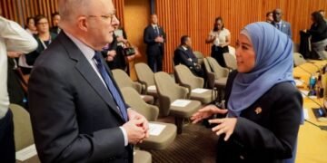 Menteri Komunikasi dan Digital Meutya Hafid di Sidang Umum ke-81 Perserikatan Bangsa-Bangsa (PBB) di New York.(Foto: Humas Kemkomdigi)