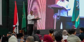 Menteri Lingkungan Hidup/Kepala Badan Pengendalian Lingkungan Hidup (KLH/BPLH), Moh Jumhur Hidayat di Fakultas Pertanian Universitas Islam Sumatera Utara (UISU), Medan, pada Sabtu (5/9/2026). Menteri menggaungkan Gerakan Nasional Tobat Ekologis.(Foto: Humas Kementerian LH)
