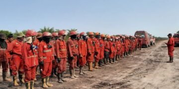 Petugas gabungan pengendalian karhutla.(Foto: Humas Kemenhut)