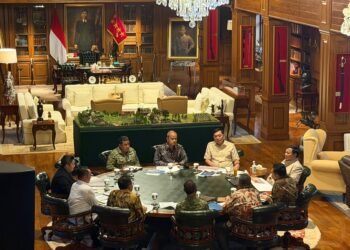 Pertemuan Presiden Prabowo Subianto dan Satuan Tugas Penertiban Kawasan Hutan (Satgas PKH) yang dipimpin Jaksa Agung ST Burhanuddin di kediamannya di Hambalang, Kabupaten Bogor, Provinsi Jawa Barat, pada Jumat (04/09/2026).(Foto: Setneg)