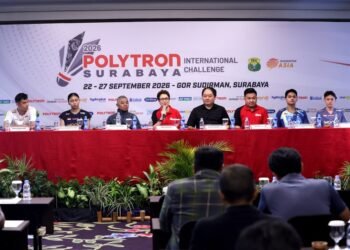 Konferensi pers Polytron Surabaya International Challenge.(Foto: Dok. PBSI)