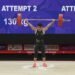 Wamenpora RI Taufik Hidayat mengapresiasi perjuangan lifter Ricko Saputra pada pertandingan nomor 60 kg putra di Asian Games 2026 di Nagoya City Trade and Industry Center, Kamis (24/9).(Foto:Gilang/kemenpora.go.id)