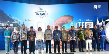 Suasana pembukaan Garuda Indonesia Travel Fair (GATF) 2026. GATF 2026 berlangsung pada 28–30 Agustus 2026 di Jakarta Convention Center (JCC).(Foto: Humas Kemenpar)