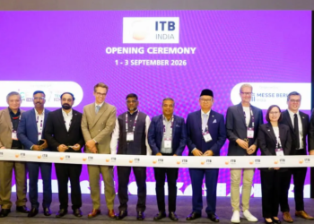 Suasana pembukaan Internationale Tourismus-Börse India 2026 (ITB India 2026) yang berlangsung pada 1–3 September 2026 di Jio World Convention Centre, Mumbai.(Foto: Humas Kemenpar)