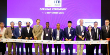 Suasana pembukaan Internationale Tourismus-Börse India 2026 (ITB India 2026) yang berlangsung pada 1–3 September 2026 di Jio World Convention Centre, Mumbai.(Foto: Humas Kemenpar)