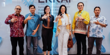 Wakil Menteri Ekonomi Kreatif/Wakil Kepala Badan Ekonomi Kreatif (Ekraf), Irene Umar, menerima audiensi rumah produksi Keana Pictures di Kantor Kementerian Ekraf, Jakarta, Rabu (9/9/2026).(Foto: Dok. Biro Komunikasi Kementerian Ekonomi Kreatif/ Badan Ekonomi Kreatif)