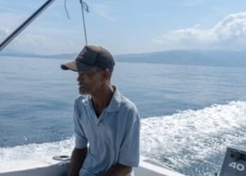 Surakman(60), kru kapal, atau ABK KM Arupadatu 1, yang hilang saat membawa lima jurnalis di Selat Sunda.(Foto:Istimewa).