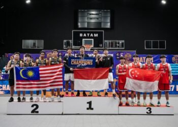 Indonesia sukses kawinkan gelar juara Asia Tenggara di SEABA U17 3x3 Championship 2026. Kepastian ini didapat usai Timnas Basket U17 3x3 baik putra maupun putri menangkan laga final yang berlangsung di HiTest Arena Batam, (dok. PERBASI via Kemenpora)