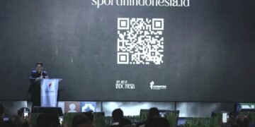 Menpora RI Erick Thohir, meluncurkan portal terpadu Sport In Indonesia (sportinindonesia.id) saat membuka gelaran Indonesia Sports Summit 2026 di Jakarta International Convention Center (JICC), Jumat (11/9). (foto:Herry/kemenpora.go.id)