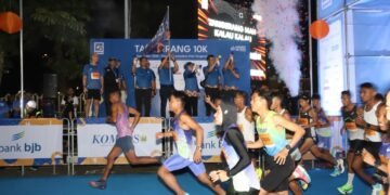 Sebanyak kurang lebih 3.000 pelari ambil bagian dalam Tangerang 10K yang berlangsung di Kota Tangerang, Minggu (13/9/2026).(Foto: Website bank bjb)