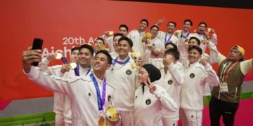Presiden RI, Prabowo Subianto mengapresiasi keberhasilan tim bulu tangkis beregu putra Indonesia yang sukses menyumbangkan medali emas di Asian Games 2026.(foto:Gilang/kemenpora go.id)