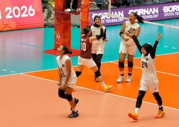 Timnas voli putri Indonesia memastikan diri melangkah ke babak perempat final Asian Games Aichi-Nagoya 2026 meski harus kalah dari tim tuan rumah Jepang dengan skor 1-3. (foto:Gilang/Kemenpora.go.id)