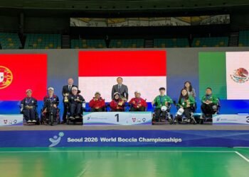 Tim boccia Indonesia mengukir prestasi bersejarah pada World Boccia Championship 2026 di Seoul, Korea Selatan. Tampil untuk pertama kalinya di kejuaraan dunia, Indonesia berhasil membawa pulang tiga medali emas dan satu perak. (foto: NPCI Indonesia)