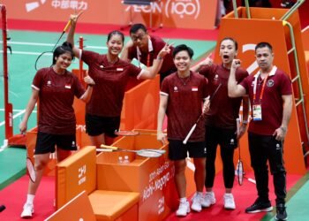 Tim bulutangkis Indonesia di Asian Games 2026.(Foto: Dok. PBSI)