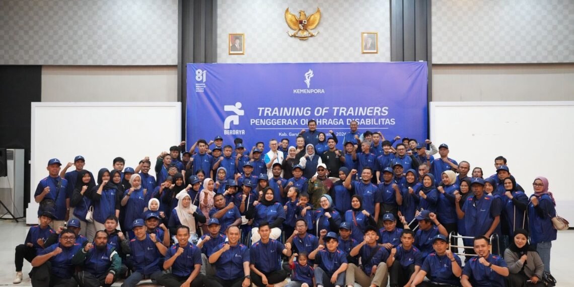 Kemenpora RI terus memperkuat pembudayaan olahraga yang inklusif dan berkeadilan melalui kegiatan Training of Trainers (ToT) Penggerak Olahraga Disabilitas BERDAYA di Kabupaten Garut, Jawa Barat. (foto: dok/Kemenpora)