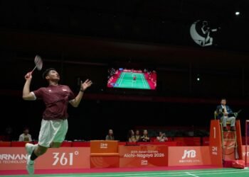 Moh Zaki Ubaidillah, mengungkapkan kunci keberhasilannya setelah berhasil merebut medali emas di ajang Asian Games 2026 Aichi-Nagoya di Ichinomiya City Sports Gymnasium, Jepang.(foto:Gilang/kemenpora.go.id)