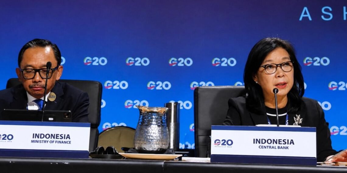 Delegasi Indonesia pada pertemuan G20 dipimpin Deputi Gubernur Bank Indonesia Filianingsih Hendarta dan Wakil Menteri Keuangan RI Juda Agung.(Foto: Dok. Bank Indonesia)