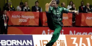 Memasuki hari kelima Asian Games Aichi-Nagoya 2026, Kemenpora terus berkoordinasi dan bersinergi dengan para pimpinan cabor untuk memonitor capaian kontingen Indonesia. (foto: Gilang/kemenpora.go.id)