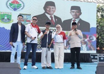 bank bjb mendukung Festival Duta Desa Gen Z 2026 yang digelar di Alun-Alun Kramatwatu, Kecamatan Kramatwatu, Kabupaten Serang, Sabtu (29/8/2026).(Foto: Humas bank bjb)