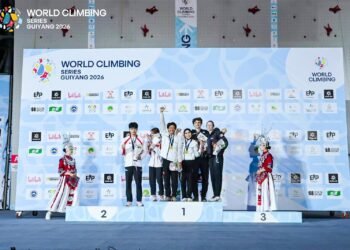 Tim panjat tebing Indonesia mencatat hasil positif di World Climbing Series Guiyang 2026. Merah Putih berhasil membawa pulang dua medali emas dari ajang tersebut di Guiyang, Tiongkok. (dok.World Climbing)
