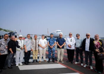 Pesawat Super Air Jet resmi beroperasi di Bandara Husein Sastranegara Bandung.(Foto: Humas Pemkot Bandung)