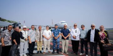 Pesawat Super Air Jet resmi beroperasi di Bandara Husein Sastranegara Bandung.(Foto: Humas Pemkot Bandung)