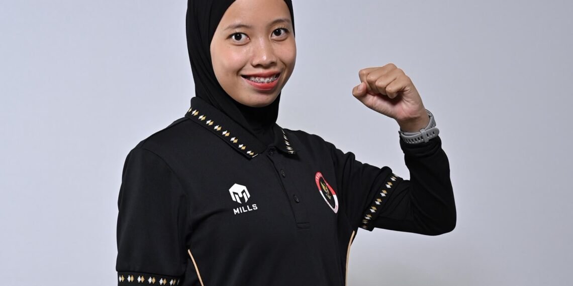 Atlet para-atletik Indonesia, Karisma Evi Tiarani, meraih medali perunggu pada nomor lompat jauh putri klasifikasi T42/T44/T61/T62/T63/T64 di Asian Para Games Aichi-Nagoya 2026.(dok.NPCI)