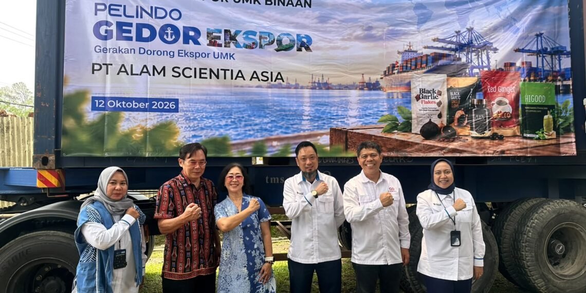 PT Pelabuhan Indonesia (Persero) atau Pelindo melepas ekspor produk UMK (Usaha Mikro dan Kecil) binaan Pelindo, PT Alam Scientia Asia, ke Brunei Darussalam sebanyak satu kontainer berukuran 20 kaki dengan nilai Rp238 juta.