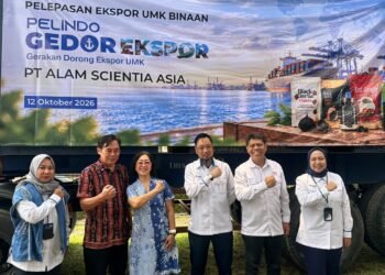 PT Pelabuhan Indonesia (Persero) atau Pelindo melepas ekspor produk UMK (Usaha Mikro dan Kecil) binaan Pelindo, PT Alam Scientia Asia, ke Brunei Darussalam sebanyak satu kontainer berukuran 20 kaki dengan nilai Rp238 juta.