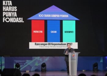 Menpora RI Erick Thohir ingin mengajak anak muda Indonesia membangun fondasi dan memberikan solusi untuk masa depan bangsa Indonesia. (foto:raiky/kemenpora.go.id)