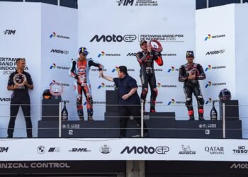 Menpora RI Erick Thohir mengapresiasi seluruh pihak yang terlibat dalam penyelenggaraan MotoGP Mandalika 2026. (foto:fajar/kemenpora.go.id)