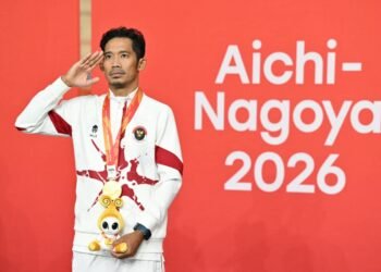 Atlet para balap sepeda Indonesia Muhammad Fadli Imammuddin mendulang emas ketiga untuk Kontingen Indonesia dalam Asian Para Games 2026 Aichi-Nagoya, Jepang, Selasa (20/10).(foto:Agung/NPC Indonesia)