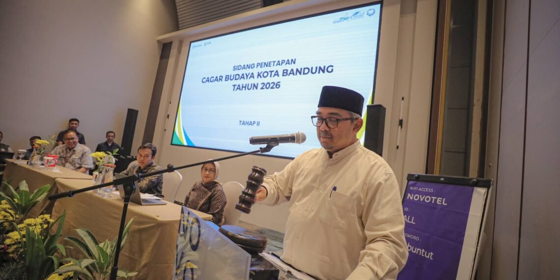 Wali Kota Bandung Muhammad Farhan pada Sidang Penetapan Cagar Budaya tahap II, di Hotel Novotel Kota Bandung, Jumat 30 Oktober 2026.(Foto: Humas Pemkot Bandung)