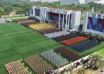 Suasana HUT TNI ke-81 di Mabes TNI Cilangkap.(Foto: BPMI Setpres)
