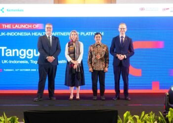 Kemenkes RI bersama Pemerintah Inggris meluncurkan UK–Indonesia Health Partnership Platform atau Tangguh+ di Jakarta, 13 Oktober 2026.(Foto: Humas Kemenkes)