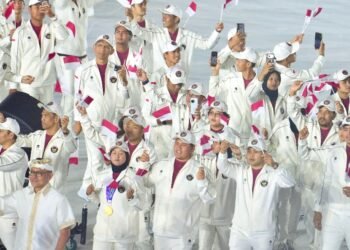 Kontingen Indonesia mengakhiri perjuangan di ajang Asian Games Aichi-Nagoya 2026 dengan torehan lima medali emas.(foto:Gilang/kemenpora.go.id)
