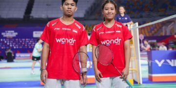 Muhammad Luthfi Habibi/Atresia Naufa Candani di VICTOR BWF World Junior Team Championships 2026.(Foto: Dok. PBSI)