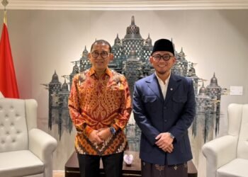Menteri Kebudayaan Fadli Zon (kiri) dan Wakil Menteri Haji dan Umrah Dahnil Anzar Simanjuntak di Kantor Kementerian Kebudayaan, Kamis (22/10/2026).(Foto: Dok. Kemenhaj)