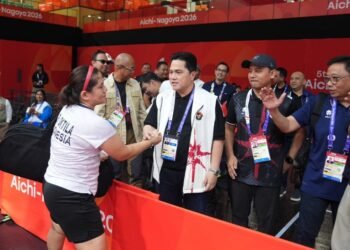 Menpora RI Erick Thohir mendampingi dan memberikan semangat kepada para atlet Indonesia di Asian Para Games Aichi-Nagoya 2026, Jepang. (foto:raiky/kemenpora.go.id)