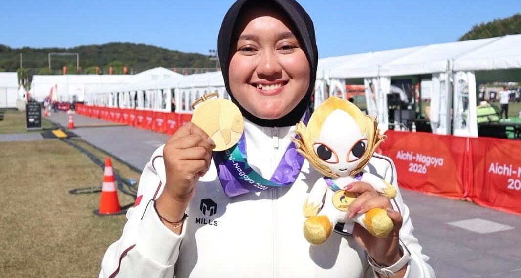 Atlet panahan Nurisa Dian Ashrifah meraih emas di nomor Compound Women Individual. (foto:dok/tim panahan Indonesia)