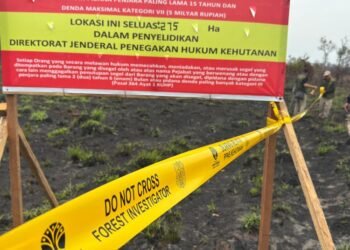 Papan peringatan Karhutla.(Foto: Humas Kemenhut)