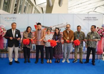 Kementerian Pariwisata menyambut penerbangan langsung Shenzhen Airlines rute Shenzhen–Jakarta yang tiba di Bandara Internasional Soekarno Hatta, Tangerang, Banten, Selasa (20/10/2026).(Foto: Dok. Kemenpar)